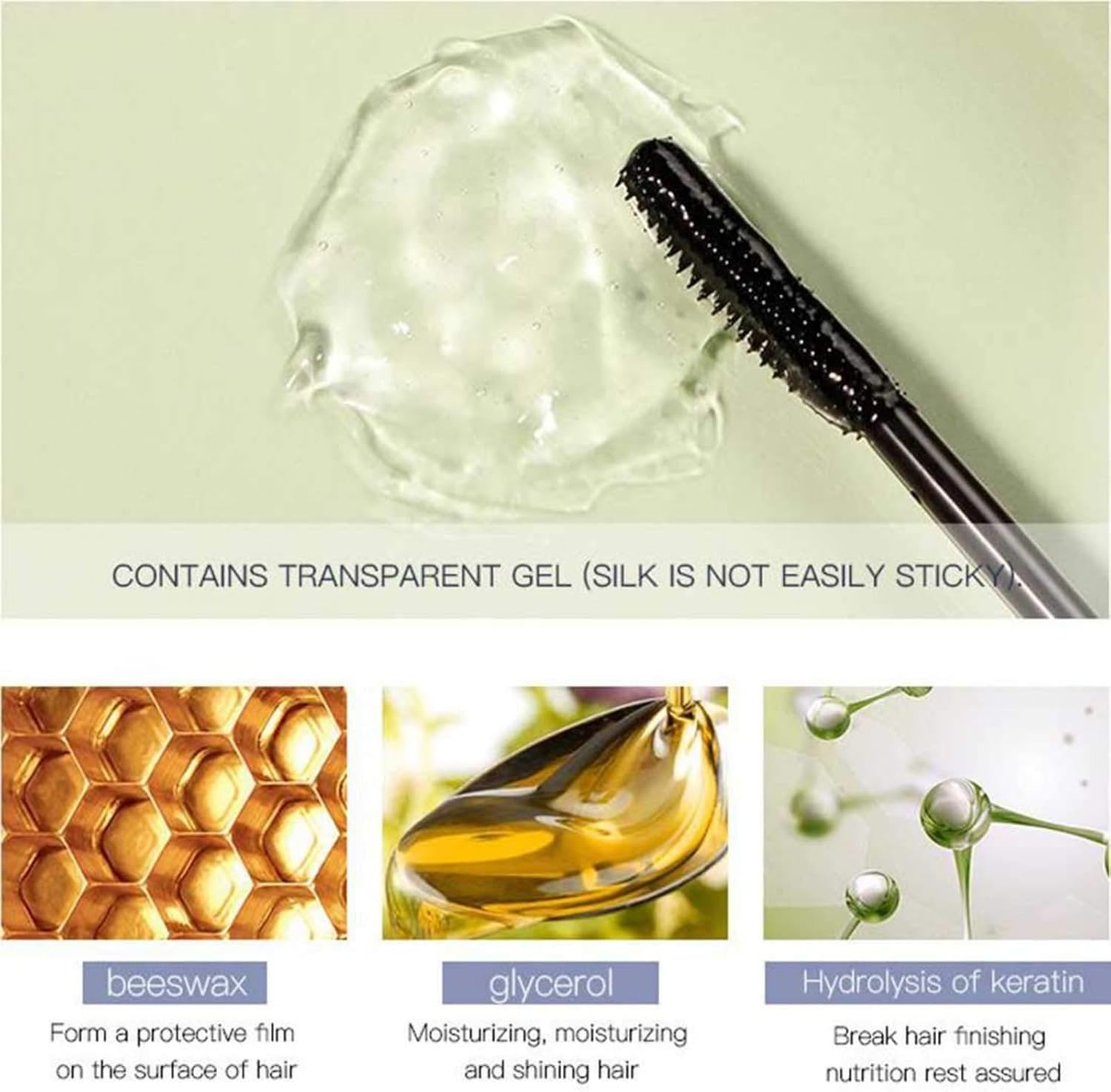 Hair Finishing Stick, 2 Pack X 18ML JOMWEN Hair Mascara for Taming Flyaways, Moisturizing and Shine-Enhancing Gel Stick for Styling, Fixing Bangs and Flyaways - Not Greasy