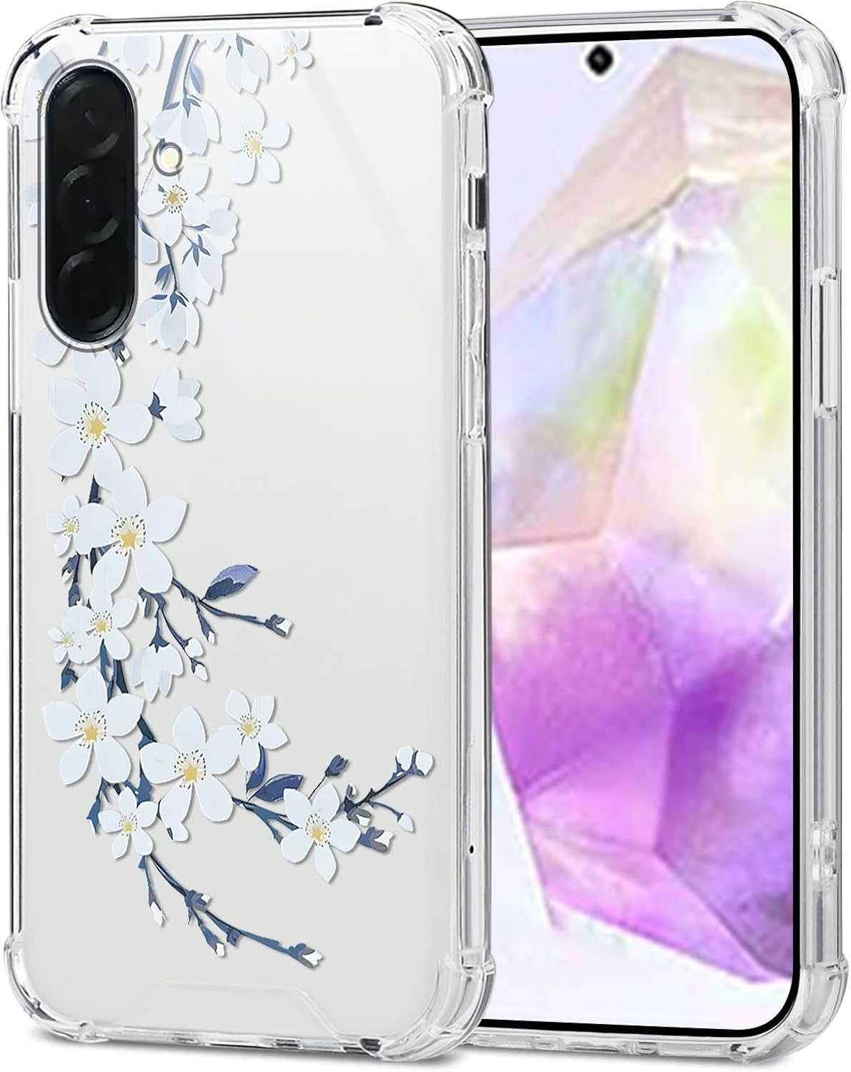 Saqmkil Transparent Case for Samsung Galaxy A36, Aesthetic Pattern Motif Design Women Girls Women Thin Mobile Phone Case Soft Cute Shockproof Clear Case Protective Case for Samsung A36 6.64 Inches image number 7