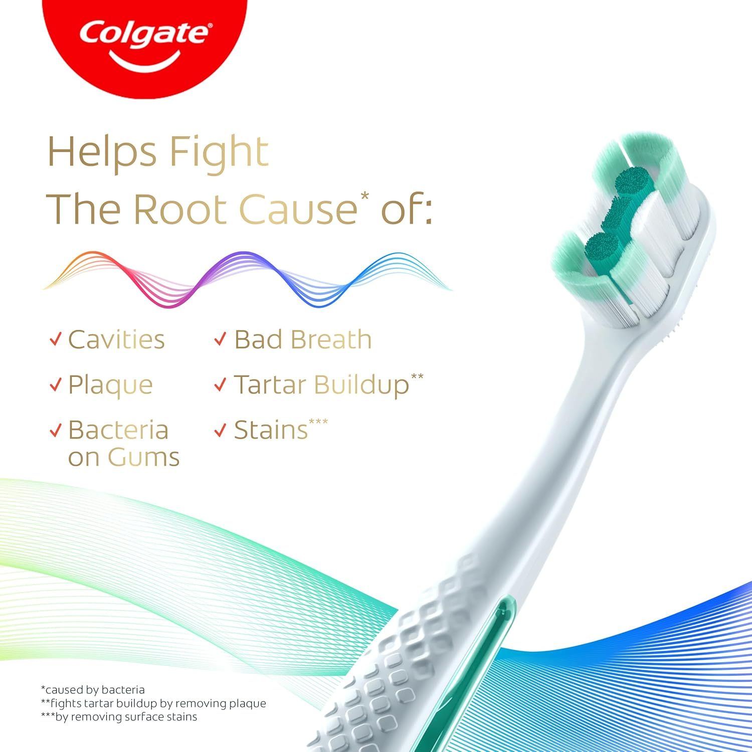 Colgate Total Foaming Clean Medium Manual Toothbrush, 1 Pack image number 5