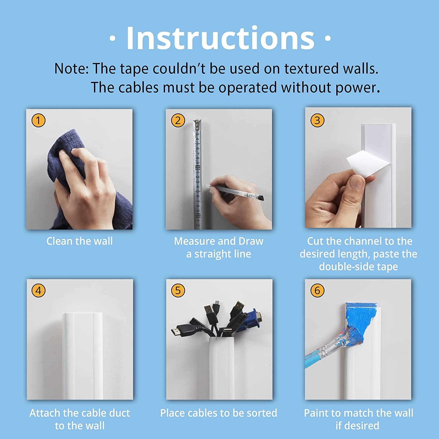 Zhiyo TV Cord Cover for Wall, 31.5 Inch Cable Concealer, Cord Hider for Wall Mounted TV, Paintable Wall Cable Cover to Hide Wires, White Cable Raceway Kit, 2X L15.8In W1.5In H0.75In