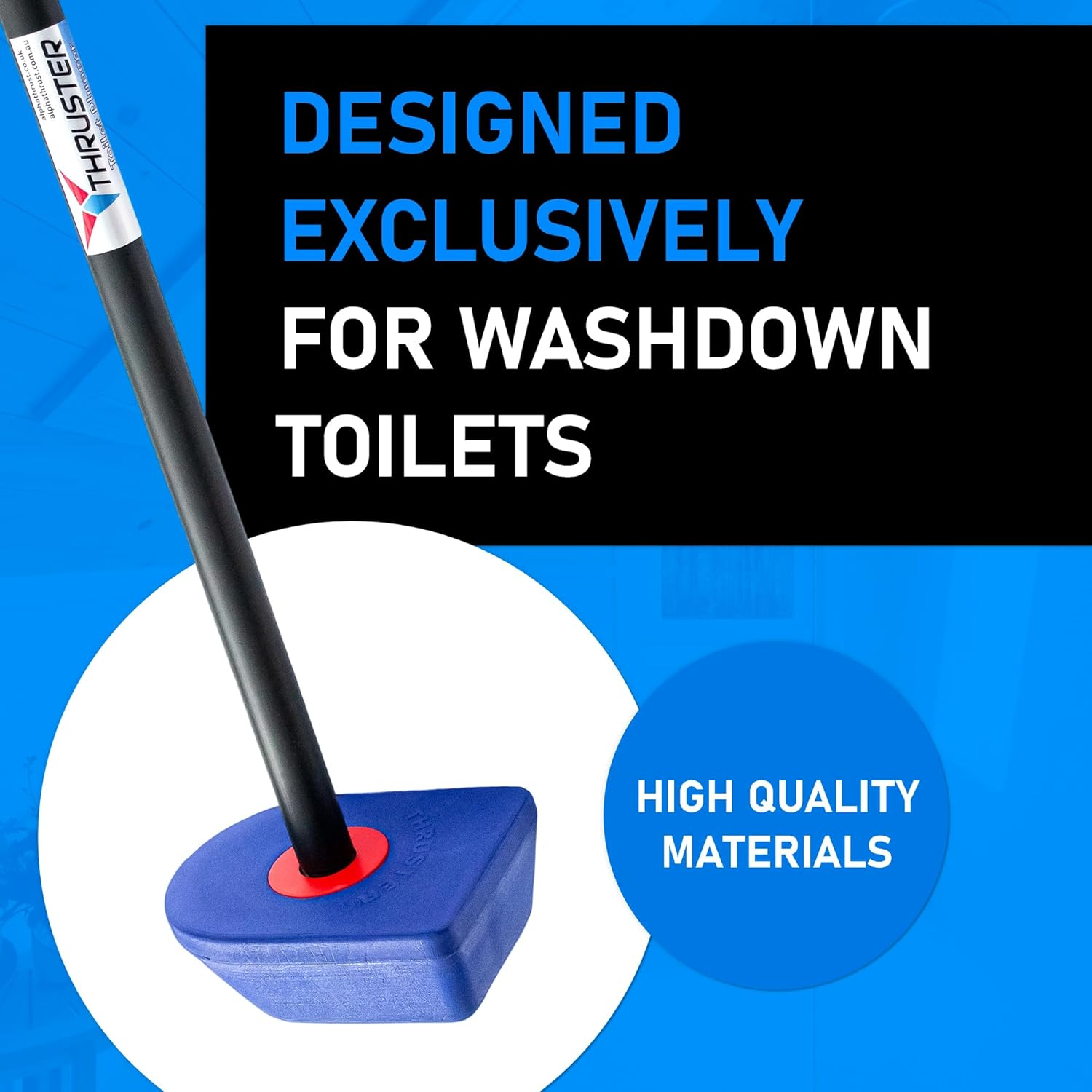 Thruster Toilet Plunger &ndash; Unblocks Horseshoe-Shaped Toilets Fast | No Splash | Heavy-Duty Seal | Designed for Modern UK -AU Toilets image number 2