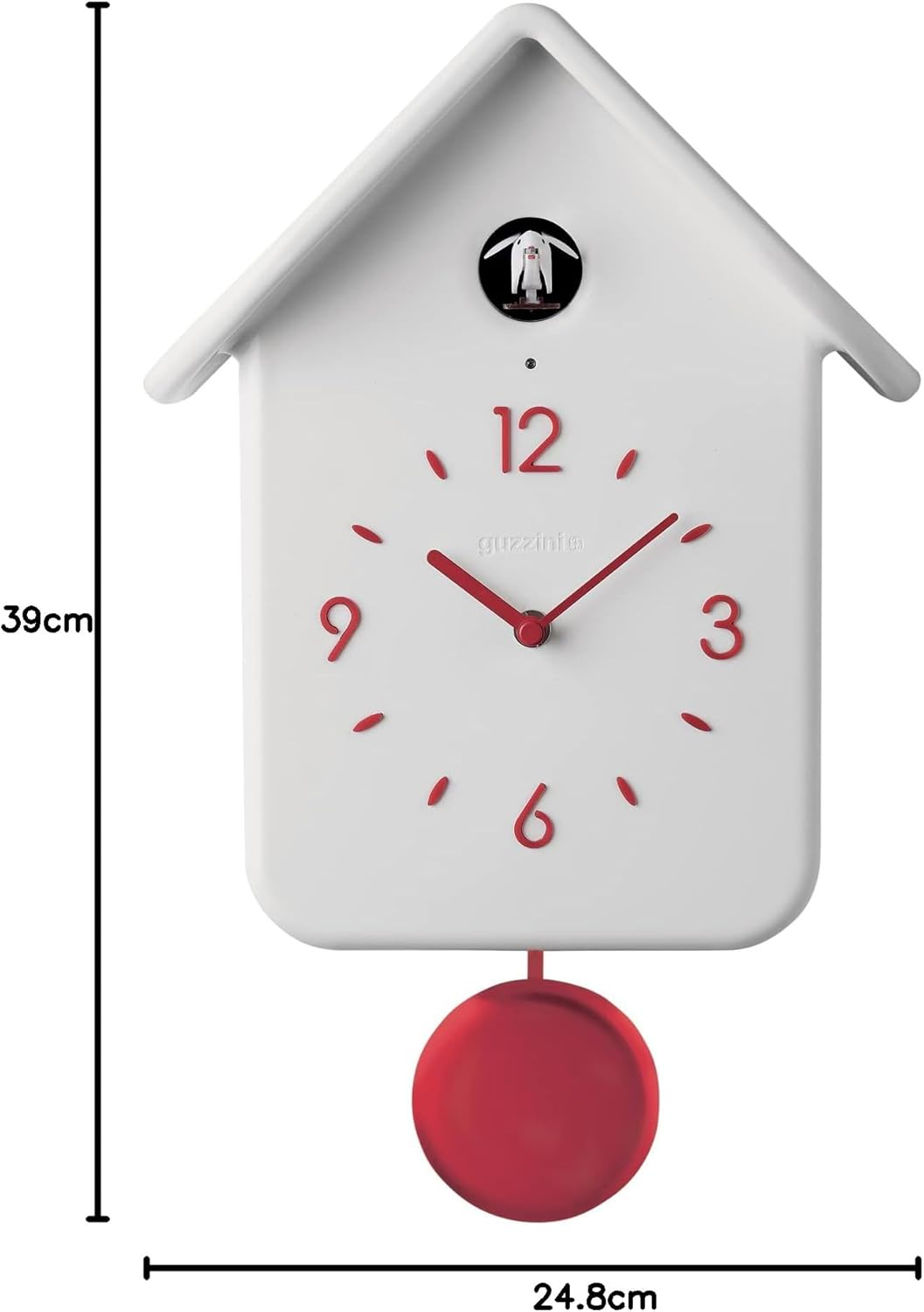 Guzzini QQ Cuckoo Pendulum Clock, White image number 5