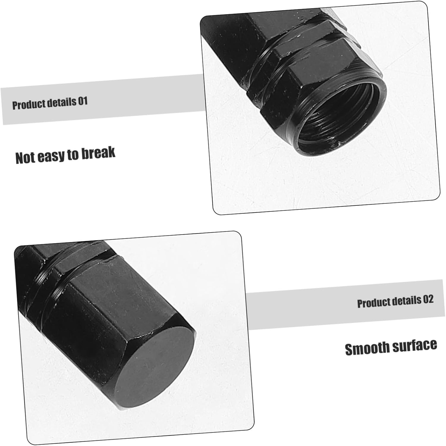 Beatifufu Tire Valve Caps 24Pcs Black Car Valve Stem Caps Compatible with Cars Suvs Bikes Sturdy Aluminum Alloy for Automotive Wheels Accessories image number 4