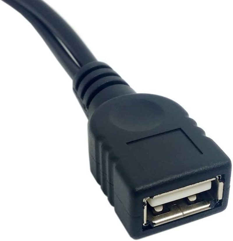 CY USB 2.0 Type a Female to Dual Type a Male Extra Power Data Y Cable for 2.5" Hard Disk image number 4