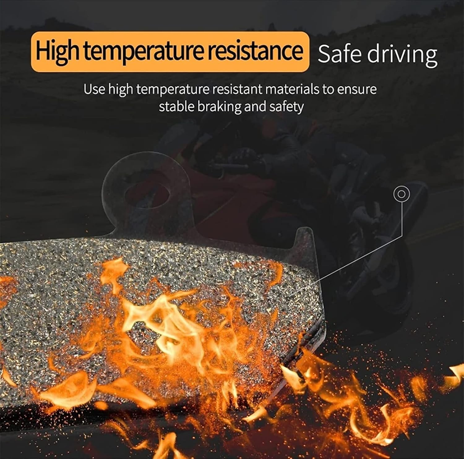 Motorcycle for Kawasaki VN800 VN 800 for Drifter 1999-2006 VN900 for Vulcan Classic 2006-2014 VN 900 Custom 2007-2014 Front Brake Pad Accessories Braking (Color : Front Left) image number 2