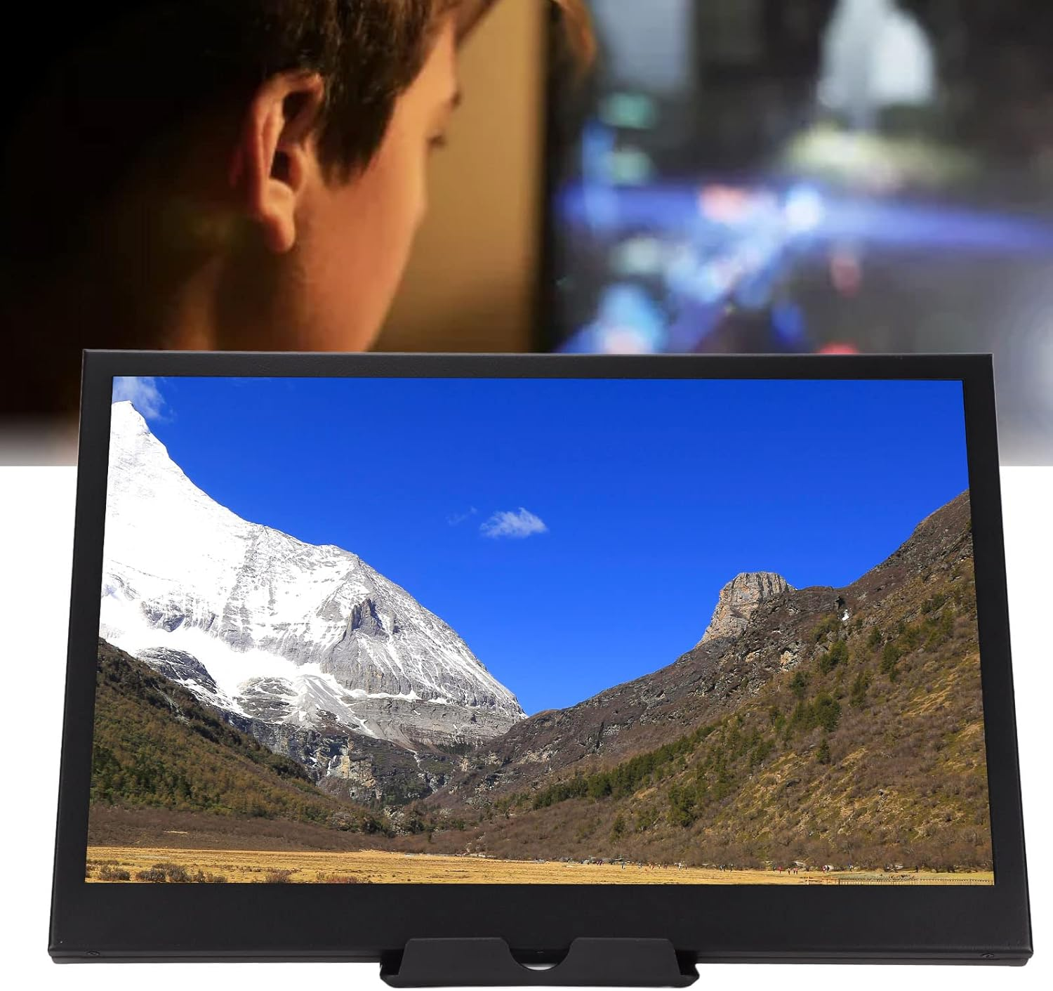 Portable USB C Monitor for Mobile Phones, 13Inch IPS HD 1440X900 Screen Display with Stand, Computer Gaming Monitor for Laptop image number 1