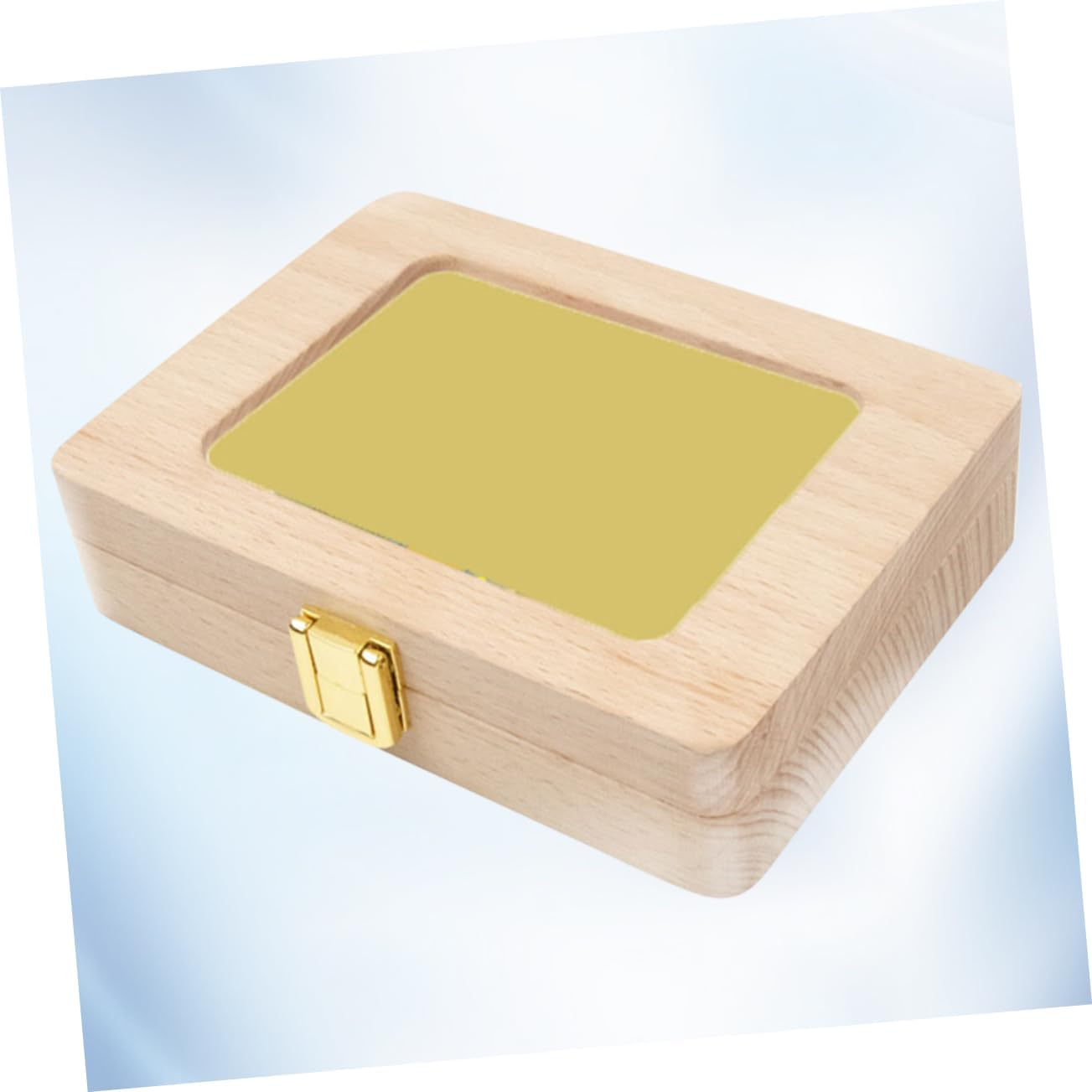 Wooden Teeth Box Keepsake Organizer Creative Deciduous Teeth Storage Container with Photo Frame for Boys and Preserves Childhood Memories with Japanese Stickers image number 5