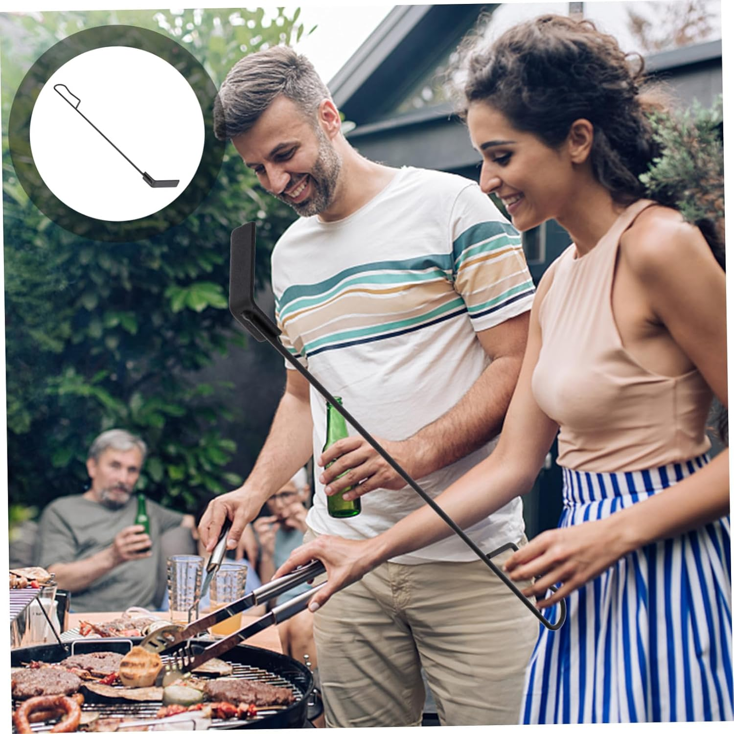 Totority Charcoal Ash Tool Coal Shovel Rake for BBQ Grill Stove Cleaning Lightweight Outdoor Home Multipurpose Scraper for Coal Soil Garbage Removal image number 4