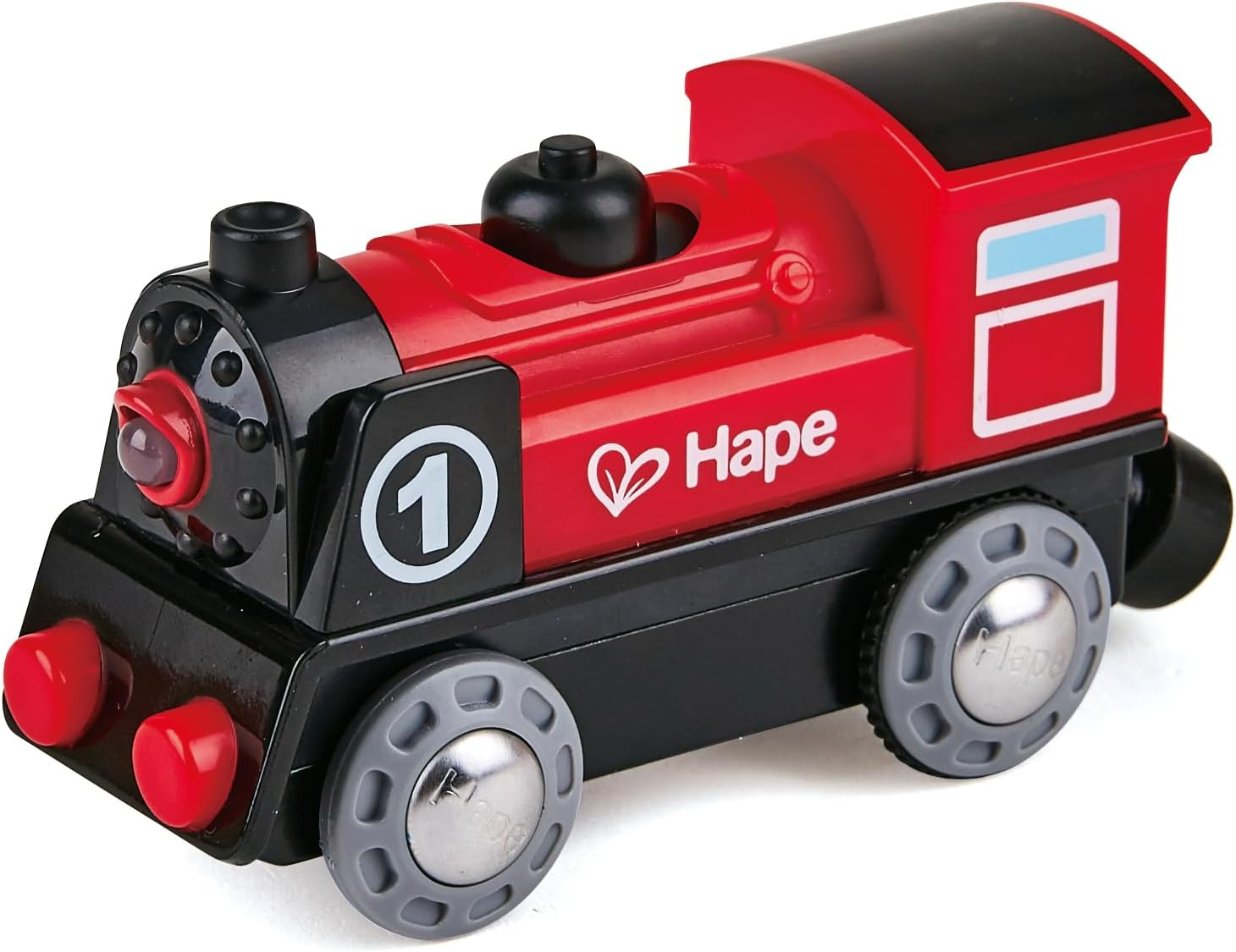 Hape Battery Powered Engine Train Set for 3+ Kids | Interactive Kids Train Toy with Tracks image number 2