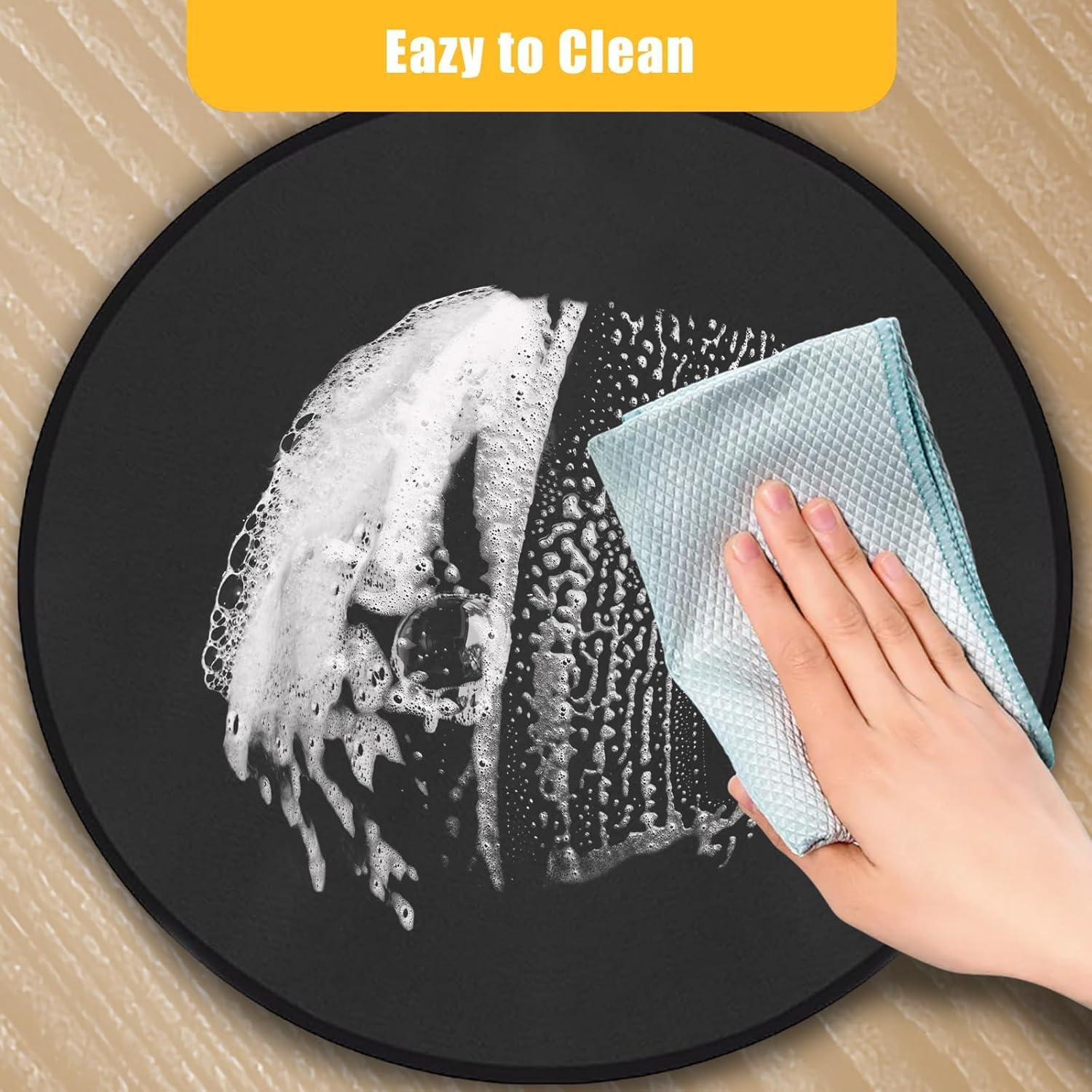 24-Inch round Fire Pit Mat for Solo Stove Bonfire &ndash; Heat-Resistant, Fireproof & Waterproof Fiberglass Grill Mat for Outdoor Patio, Deck, Camping & BBQ &ndash; Reusable under Fire Pit or Grill image number 5