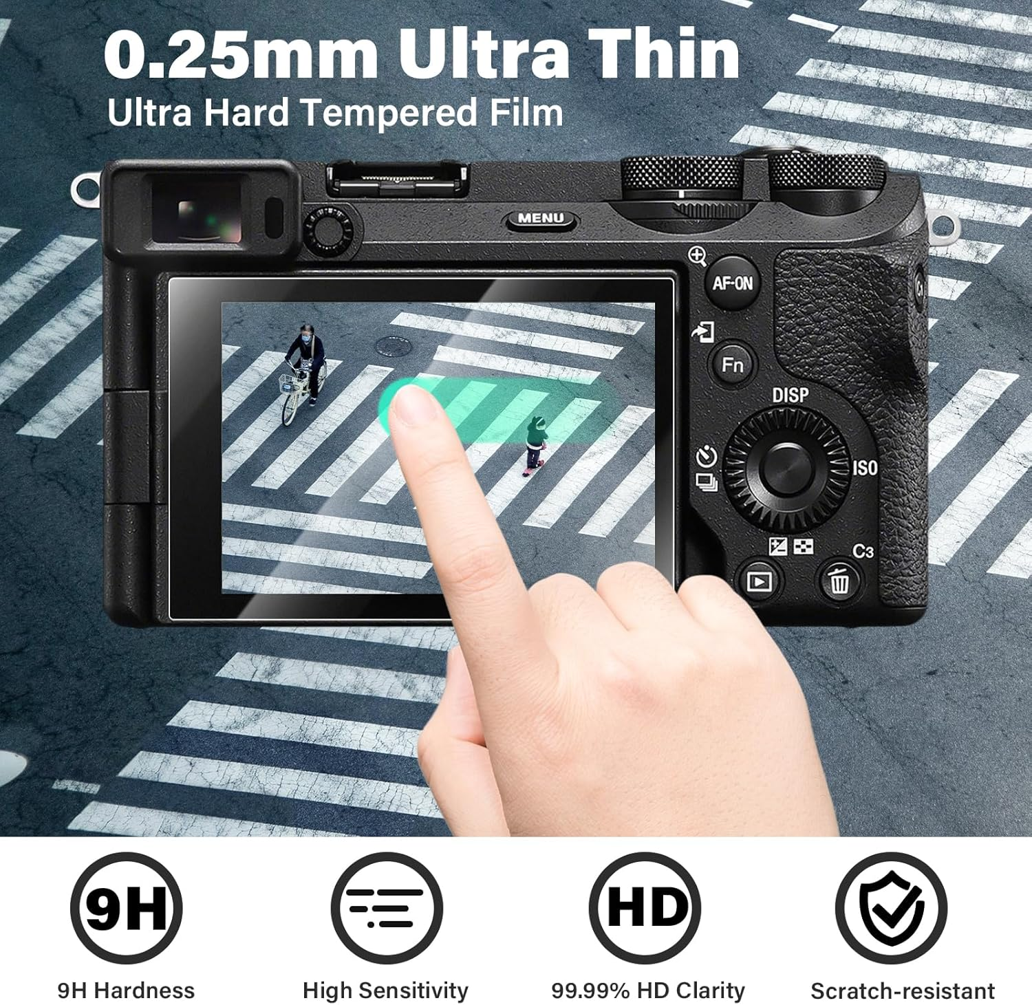 VOVMOEYA EOS R100 Camera Case Accessories Kit - Silicone Protective Case for Canon Eos R100 & LCD Screen Protector for Canon R100[2 Packs] & Camera Hot Shoe Cover for R100 image number 3