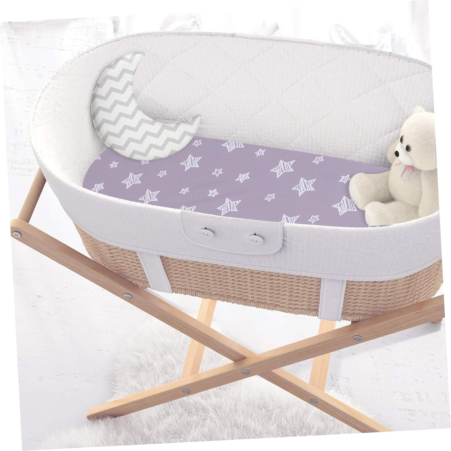 Elastic Diaper Changing Pad Cover Washable Changing Table Pad Reusable Covers image number 4