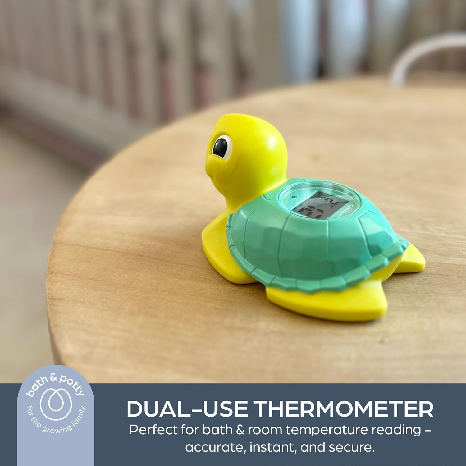 Dreambaby Turtle Baby Bath Thermometer - Instant Read Digital Thermometer for Water and Room Temperature - Floating Baby Bath Toy image number 3