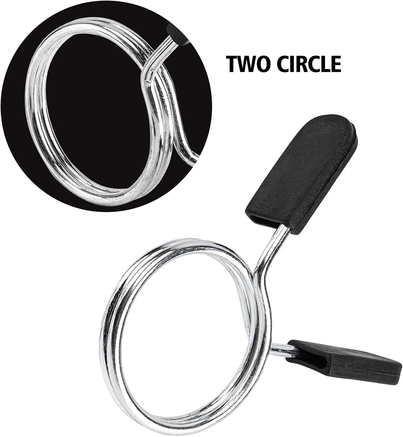 Eastygold Barbell Clips Olympic Barbell Clamps Collars 2 Inches Weight Bars Lock Dumbbell Spring Clips Circlip Fitness Weightlifting Buckle for Strength Training Gym Accessory image number 6