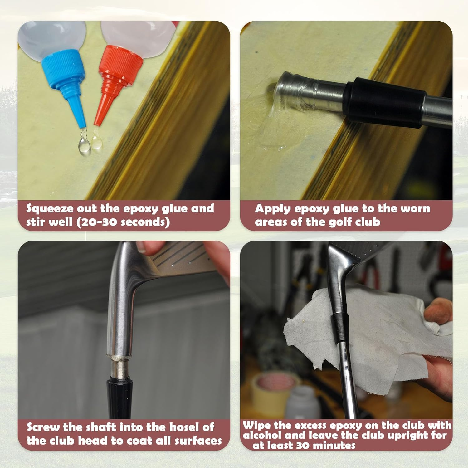 Quickly Cure Golf Club Epoxy 4.23Oz, Quick Cure Transparent Durable Golf Glue, Golf Shaft Epoxy Used to Repair All Clubs, Heads, Drivers, Putters and Irons image number 2