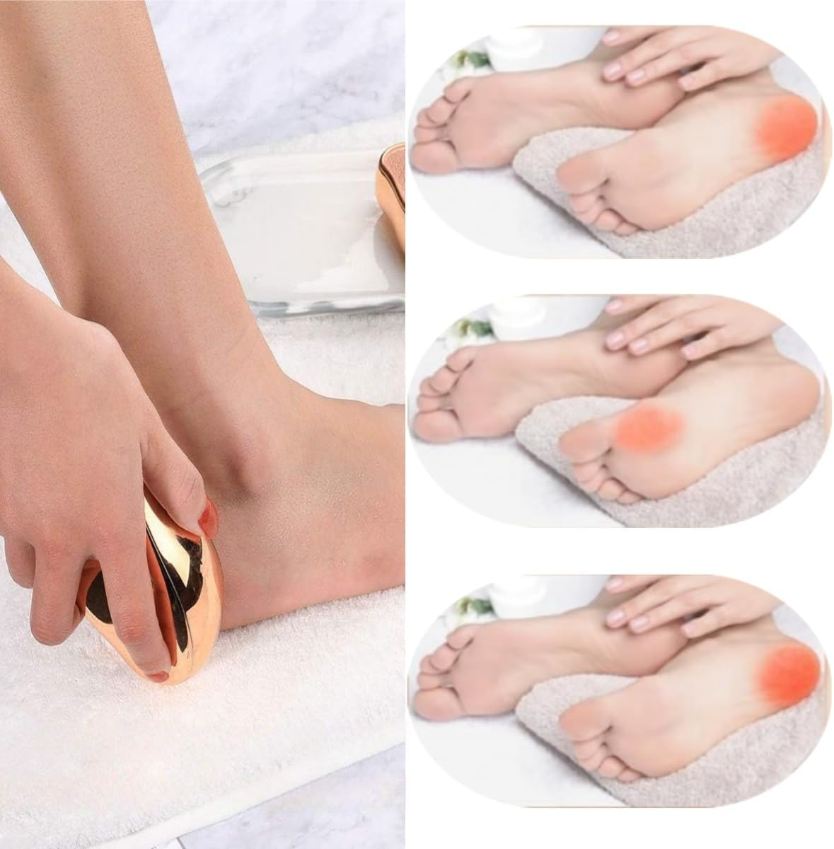 Portable Pedicure Tool and Exfoliator, Glass Foot File Callus Remover,Foot Scrubber Shower for Wet and Dry Feet, Foot Scraper for Women or Men image number 4