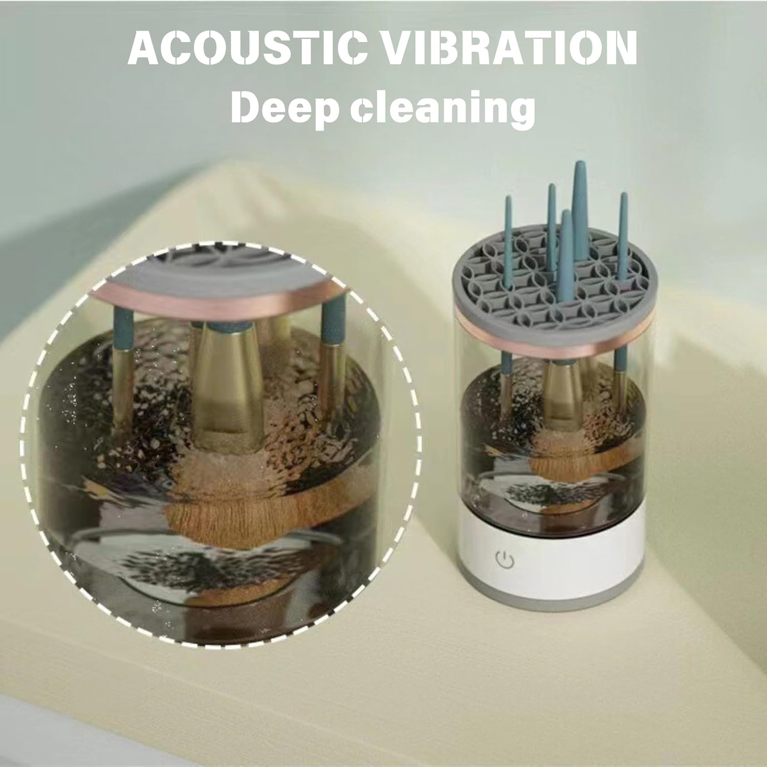Automatic Makeup Brush Cleaner, Portable Compact Design, Deep Cleaning for All Brush Types (Plug In)