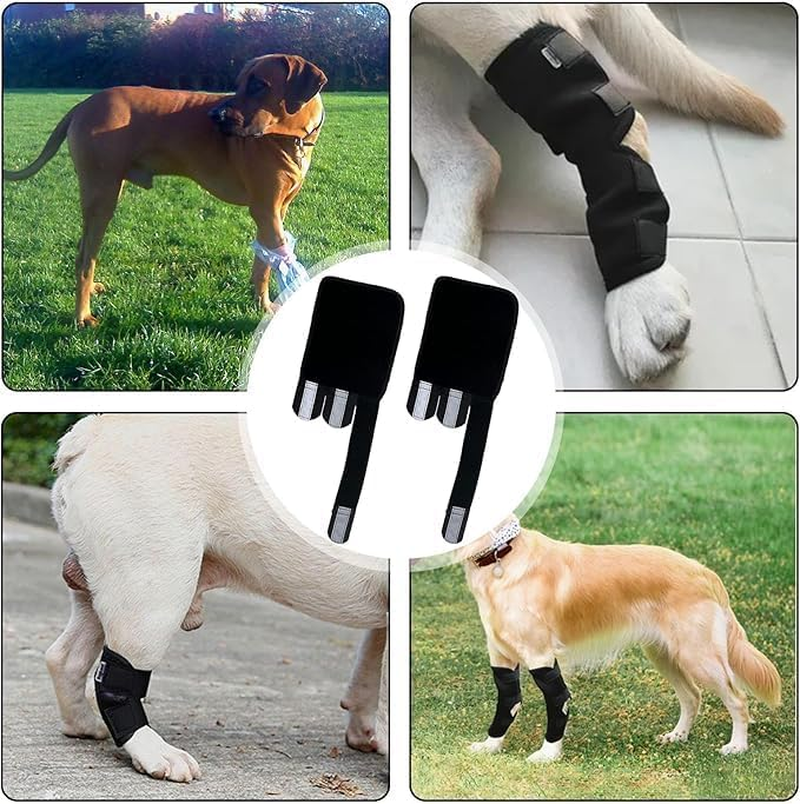 Crovakeu 2PCS Dog Wrist Brace Front Leg - Adjustable Compression Wrap for Injury Recovery & Sprains, 16X14X5 Inch Protective Foreleg Sleeve Support for Small to Medium Dogs image number 6