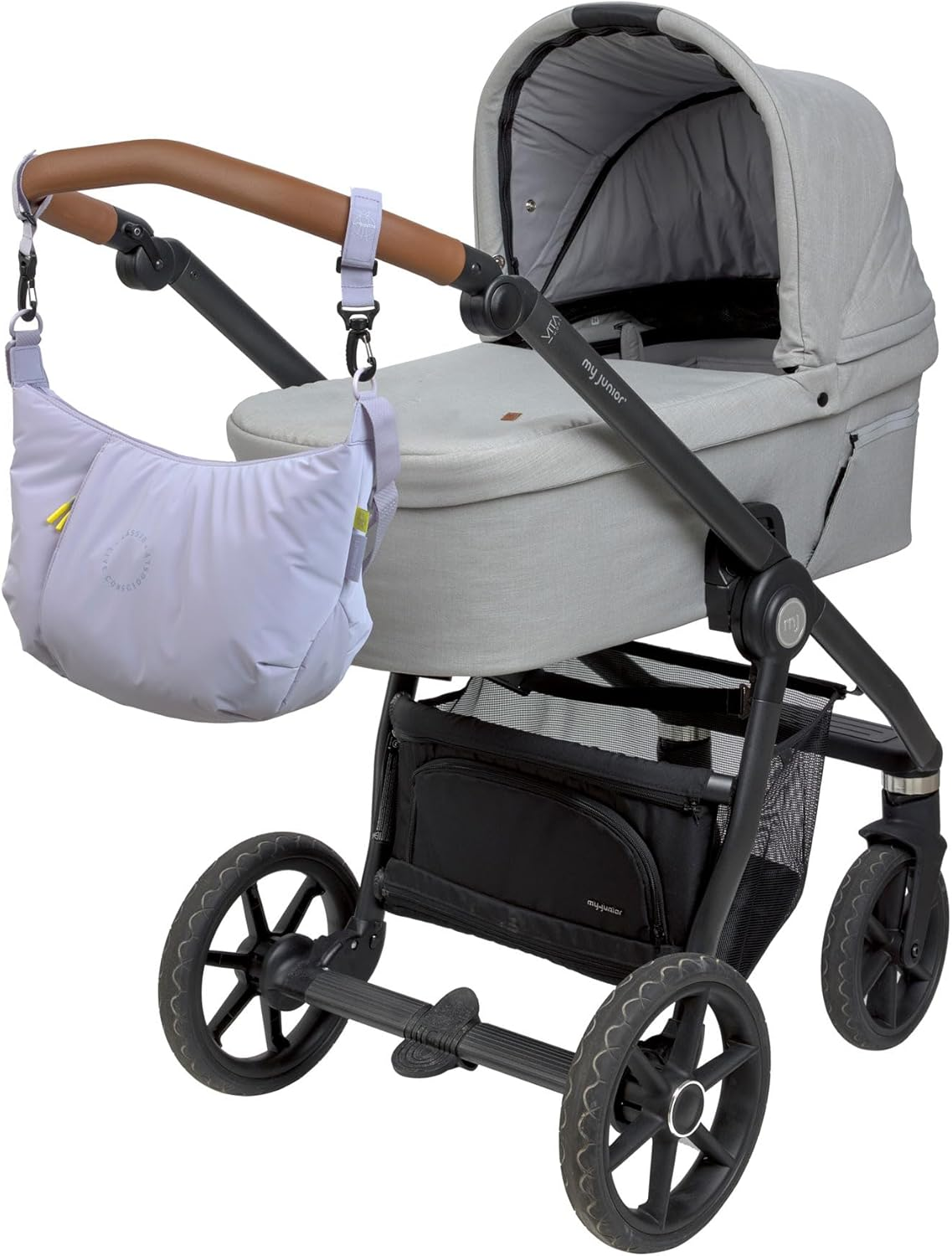 L&Auml;SSIG Baby Wickeltasche Zum Umh&auml;ngen Mit Wickelunterlage, Kinderwagenbefestigung, Wasserabweisend/Gre Lunua Bum Bag - Beige image number 4