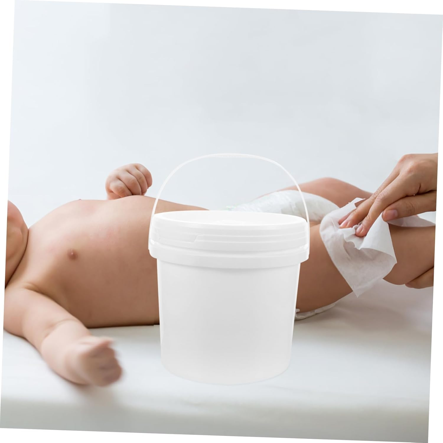 Tissue Box Holder Wipes Dispenser for Bathroom Refillable Wipes Container image number 2