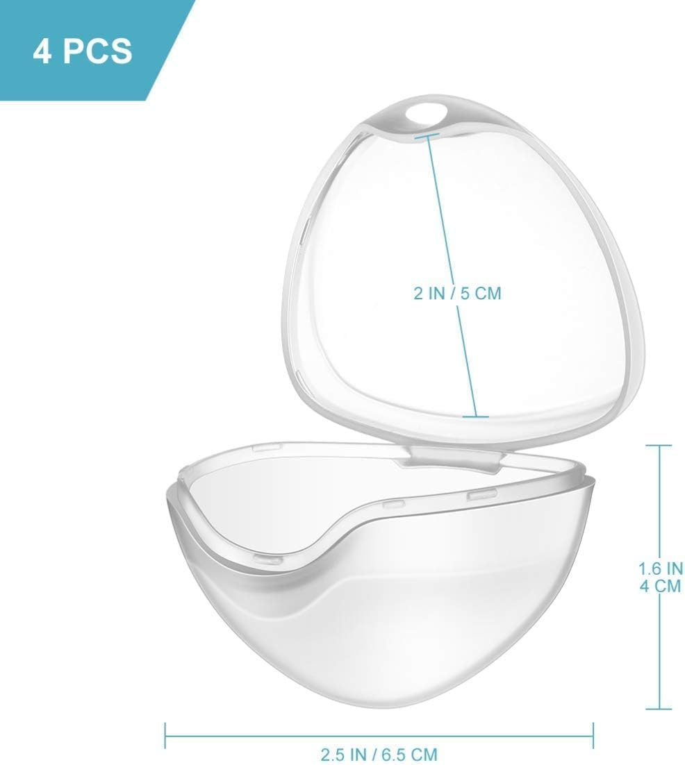4PCS Pacifier Storage Box Clear Pacifier Holder Nipple Shield Case for Baby Infant Newborn Toddler Outdoor Travel Pacifier Holder