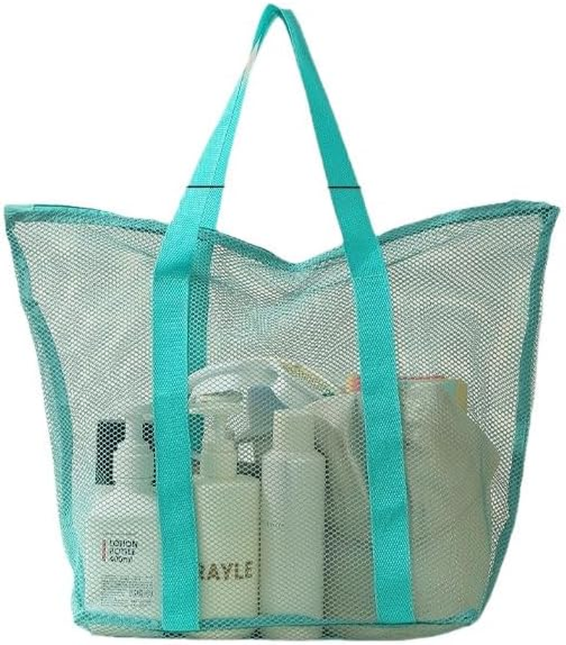 Quick Dry Shower Tote, 1Pc Green Mesh Shower Caddy Bag Quick Dry Tote Bag, Green Women Mesh Tote Bag Travel Hollow Shoulder Caddy image number 3