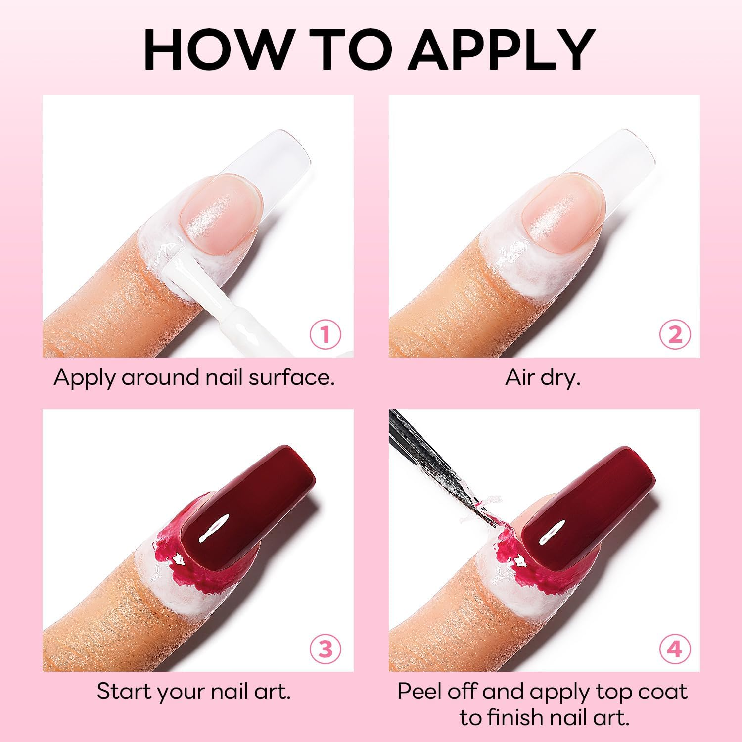 AIMEILI Liquid Latex Peel off Tape Odorless Cuticle Guard Polish Barrier Skin Protector for Nail Art 15 Ml 0.5 Fl OZ image number 6