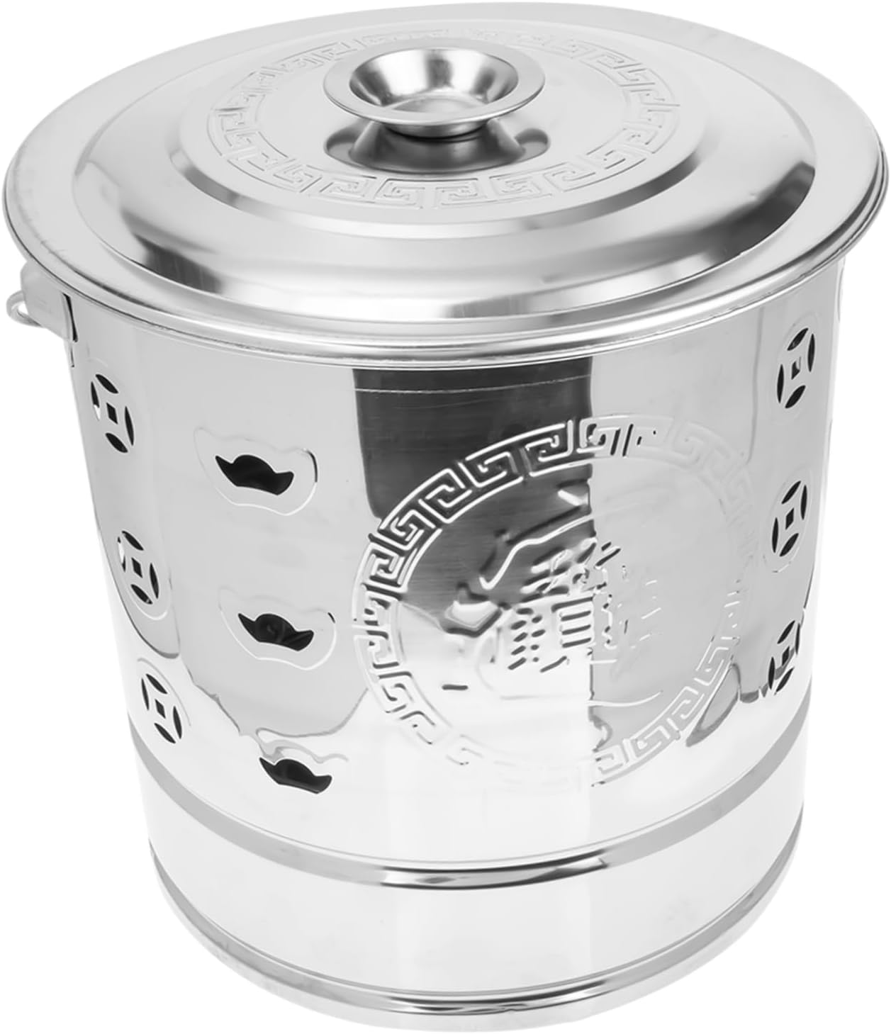 Sosoport Stainless Steel Burning Barrel Small Incinerator Can for Garden Paper Cardboard Metal Burn B image number 1
