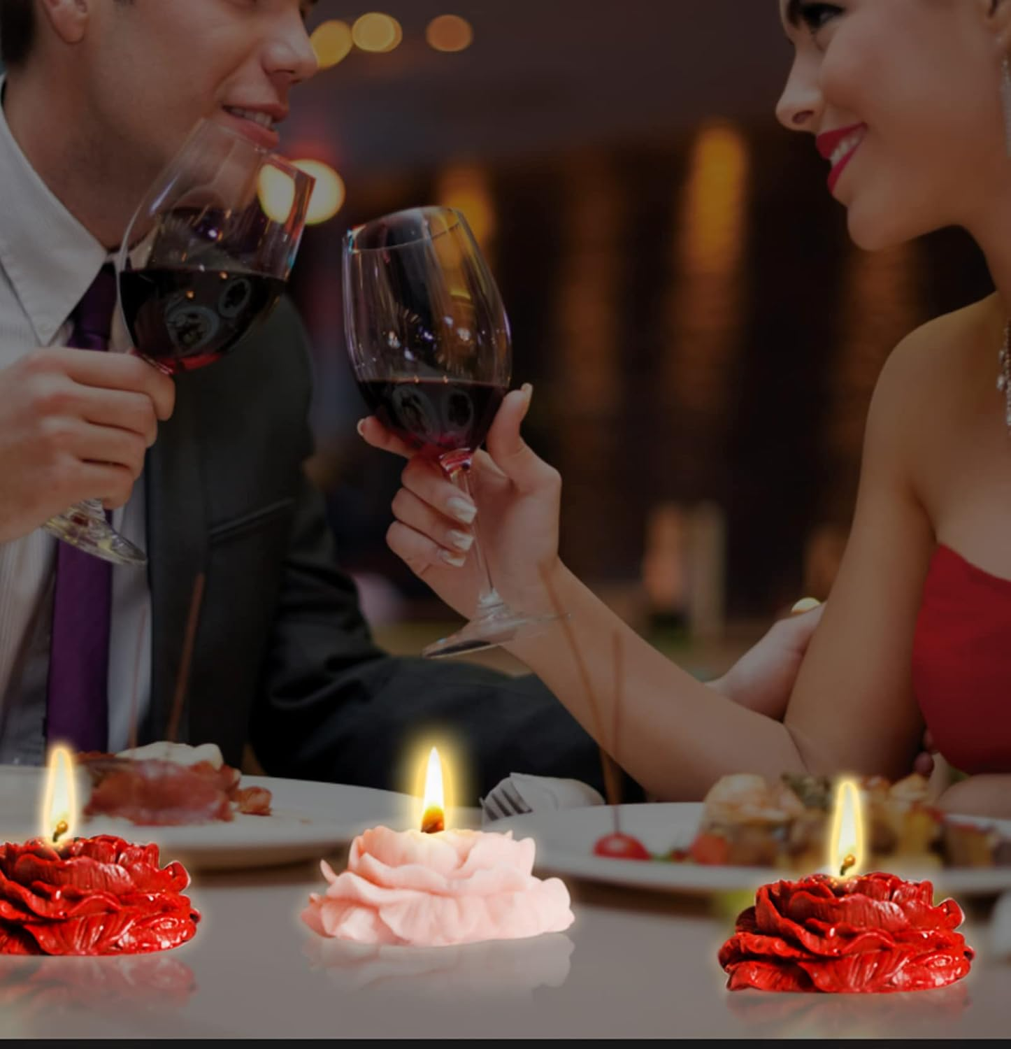 Flower Silicone Mold, Candle Molds, 3D Peony Candle Mould Soap Muffin Chocolate Wax Ice Epoxy Resin Mold DIY Mould for Craft Handmade Gift image number 3