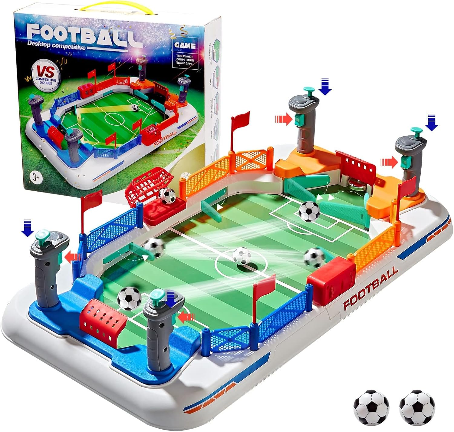 Mini Foosball Table Soccer Game for Kids：Birthday Gift Toys for 3 4 5 6 7 8-12 Year Old Boys and Girls，Indoor Sports Soccer Toy Board Game ，Fun Ideal for Family Gatherings image number 1