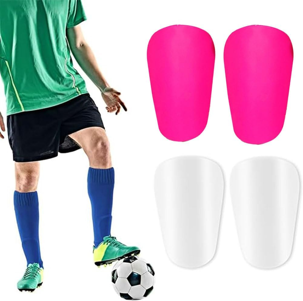 4Pcs Mini Football Shin Pads,3.15X2.16In Comfortable Small Football Shin Pads Protective Equipment for All Ages Boys Girls Women Men Wear image number 5