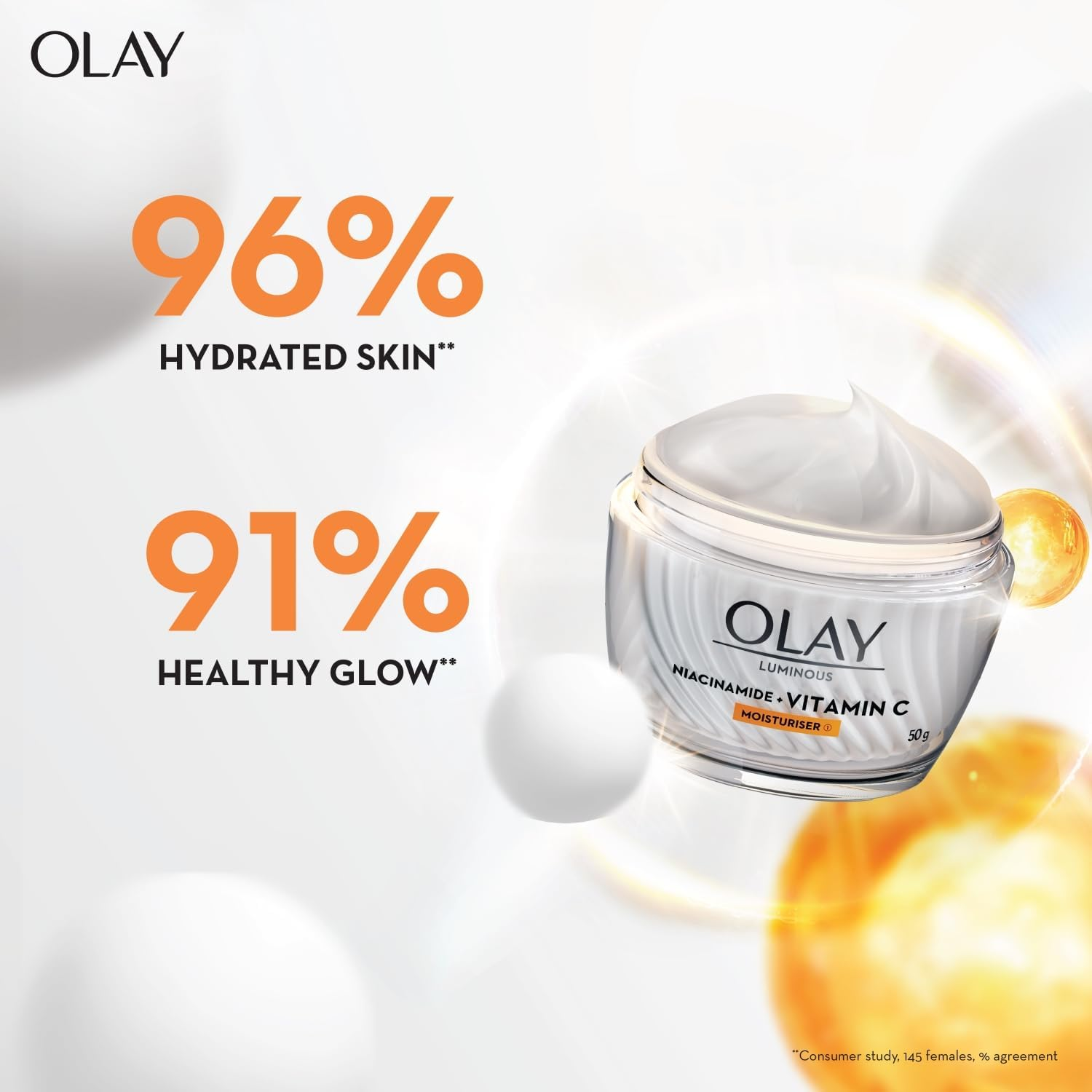 Olay Luminous Niacinamide + Vitamin C Face Cream Moisturiser 50G image number 4