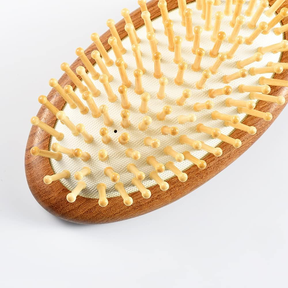 TAN MUJIANG Hair Brush Iroko Wood Scalp Massage YM image number 4