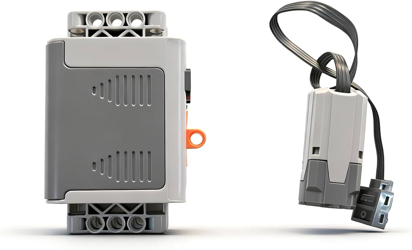 Pasyru Technik Motor Power Functions Set, 2-Piece Technology Power Functions Kit, Remote Control M-Motor Battery Box, Compatible with Large Brands image number 2