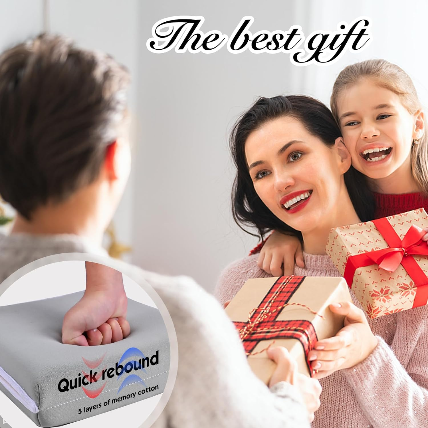 Comfortable Baby Bath Kneeler and Elbow Rest Pad Set - Foldable Non-Slip Mat, Thickest Bathtub Kneeler Pad with Parents - Painless Memory Foam, Soft and Quick Drying image number 5