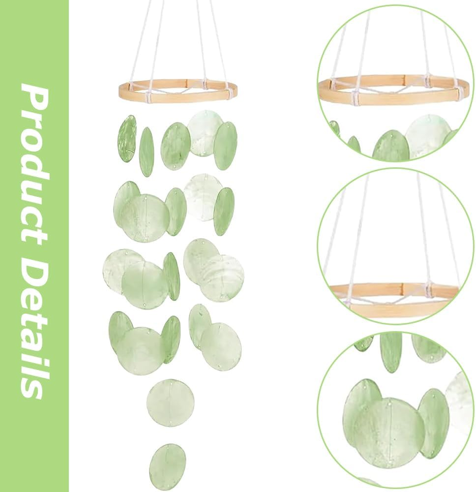 Shell Wind Chimes, Boho Decoration Dream Catcher, Ocean Theme Wind Chimes, Sunroom Hanging Ornaments,Creativity Garden Hanging Decoration, for Patio, Lawn, Yard image number 2
