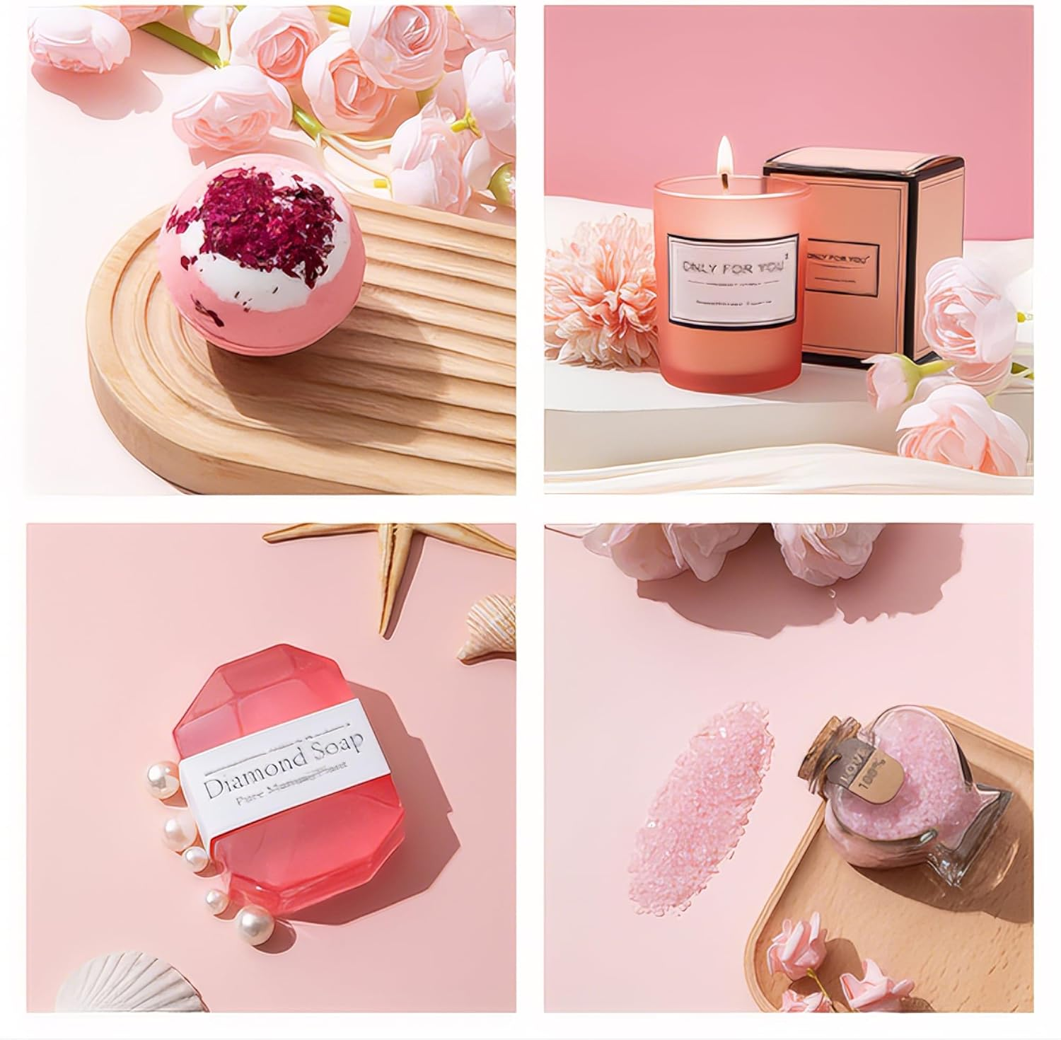 Birthday Gifts for Women,Unique Gifts Basket Ideas for Women Pink Gifts Box for Her Self Care Relaxing Gift Set Birthday Presents Female Friendship Gifts for Best Friend Bestie Girlfriend - Rose Gold image number 2