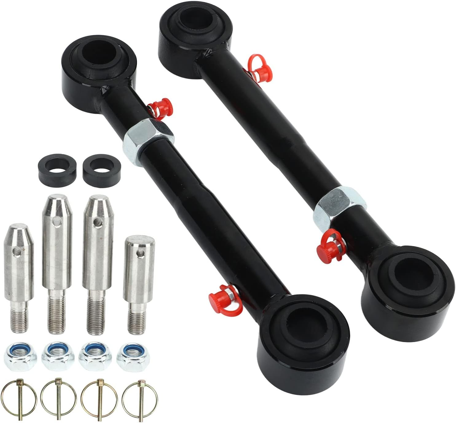 Front Swaybar Quicker Disconnect System for Jeep Wrangler JK JKS, for 2.5-6.0In Lift, Increase Axle Articulation, Stabilize Vehicle Body, Adjustable Sway Bar Disconnects