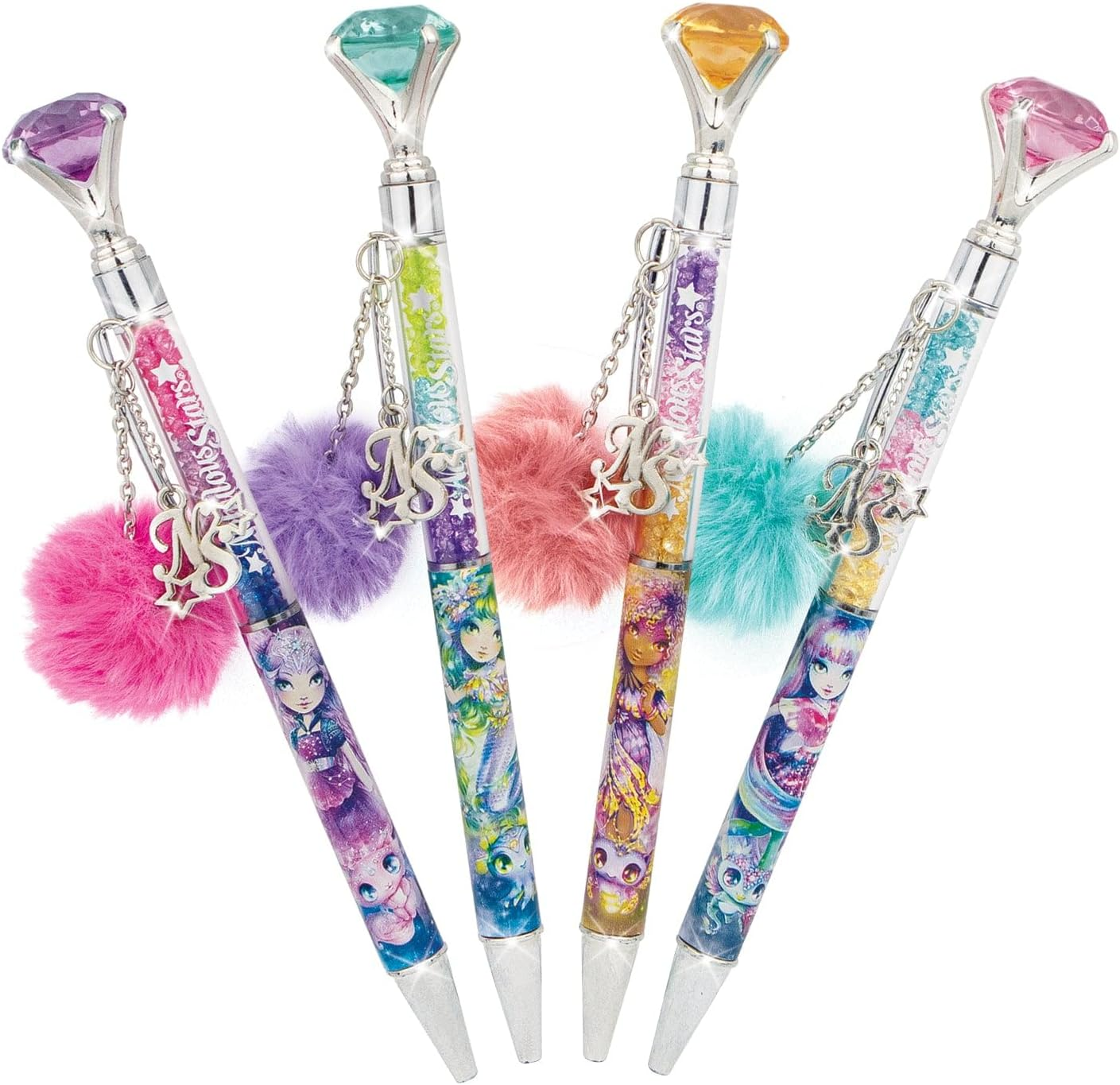 Nebulous Stars Random Diamond Pen - Gem-Filled Ballpoint Pen with Pretty Charms, Fun Stationery for Kids 5+, Assorted Styles image number 1