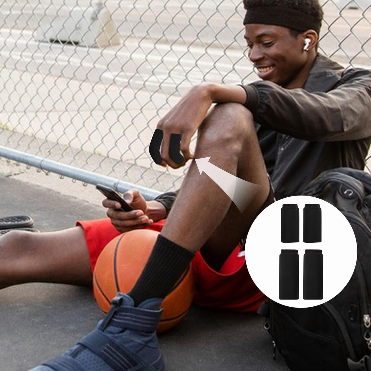 4PCS Finger Sleeves Gel Ice Pack, Lasting Cold Compress Freeze Sleeve,Reusable Finger Brace Ice Packs for Injuries, Arthritis, Sprains,Tendonitis,Gout,Trigger Finger,Swollen Fingers, Middle Protectors image number 4