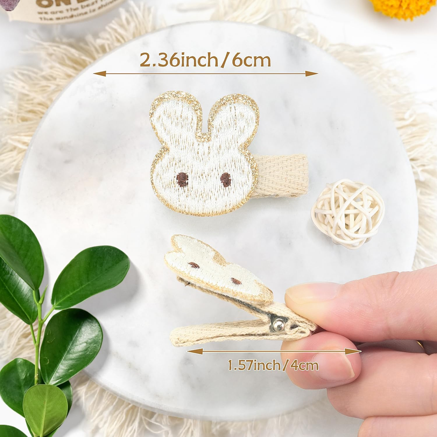 Baby Hair Clips,10Pcs 2" Fully Lined Hair Bow Clips for Babies, Hair Bows Cotton Hair Accessories for Baby,Toddlers, and Little Girls (Brown)