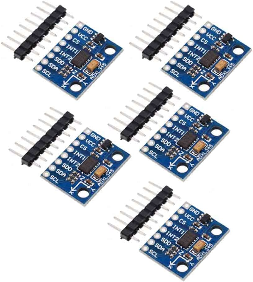 5Pcs GY-291 ADXL345 Digital Triaxial Acceleration of Gravity Inclination Module IIC SPI