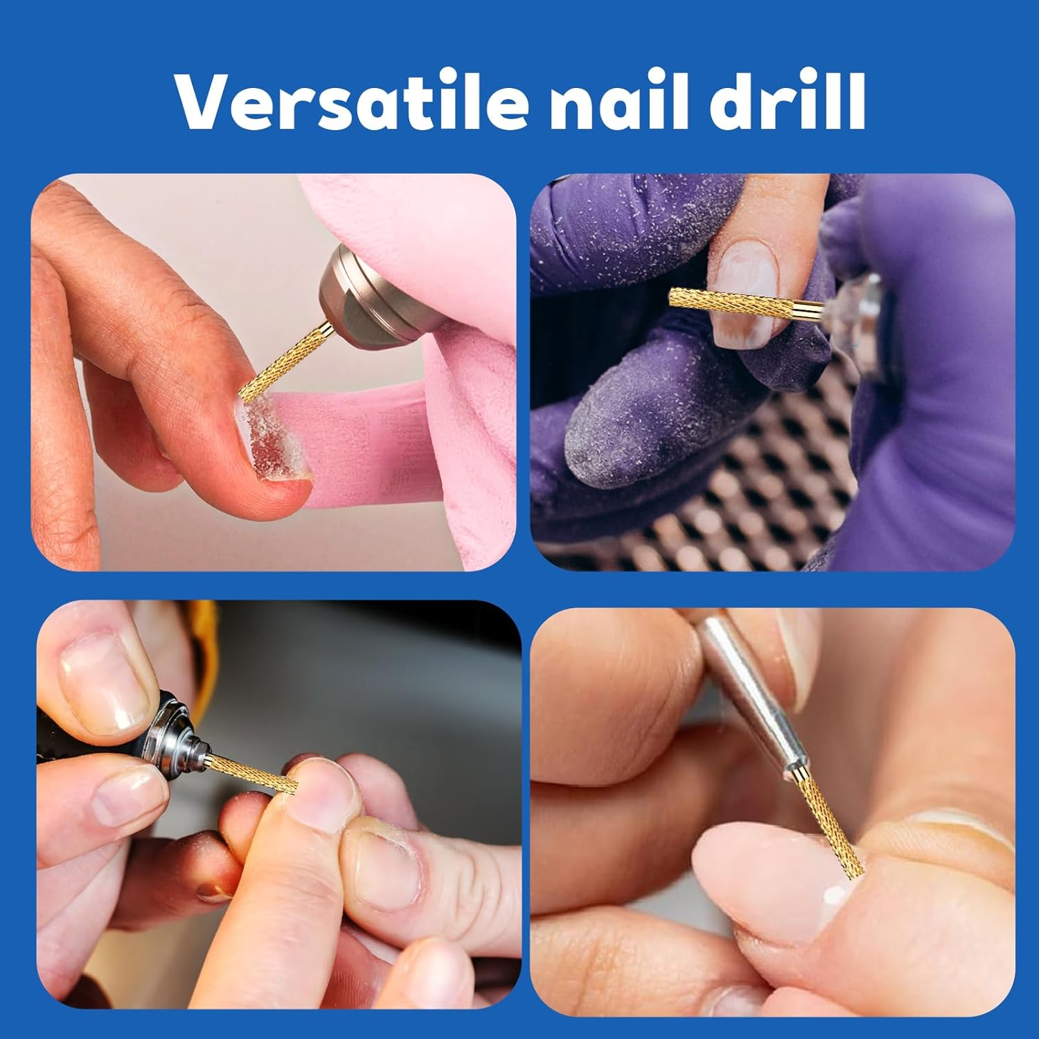 KFHENSOMR 4Pcs Cuticle Cleaner Bit Electric Nail Drill Bits Grit Carbide Cuticle Remover Bit Dead Skin Clean Pedicure Needle Bits for Electric Nail File Buffer Nails Drill image number 3