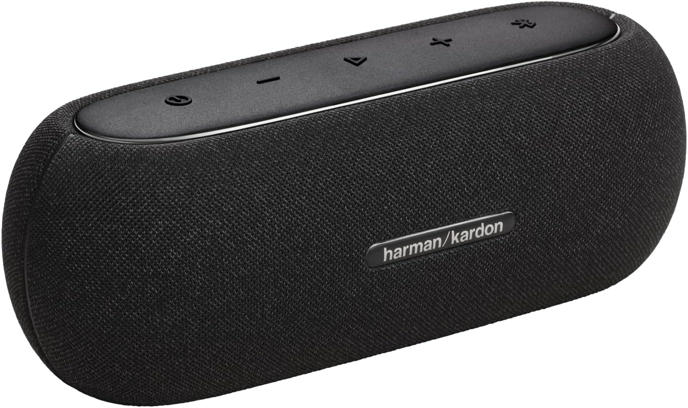 Harman Kardon Luna, Harman Kardon Superior Sound, Stylish Looks, Quality Design, Built-In Battery, IP67 Waterproof and Dustproof, Bluetooth Music Streaming, Black