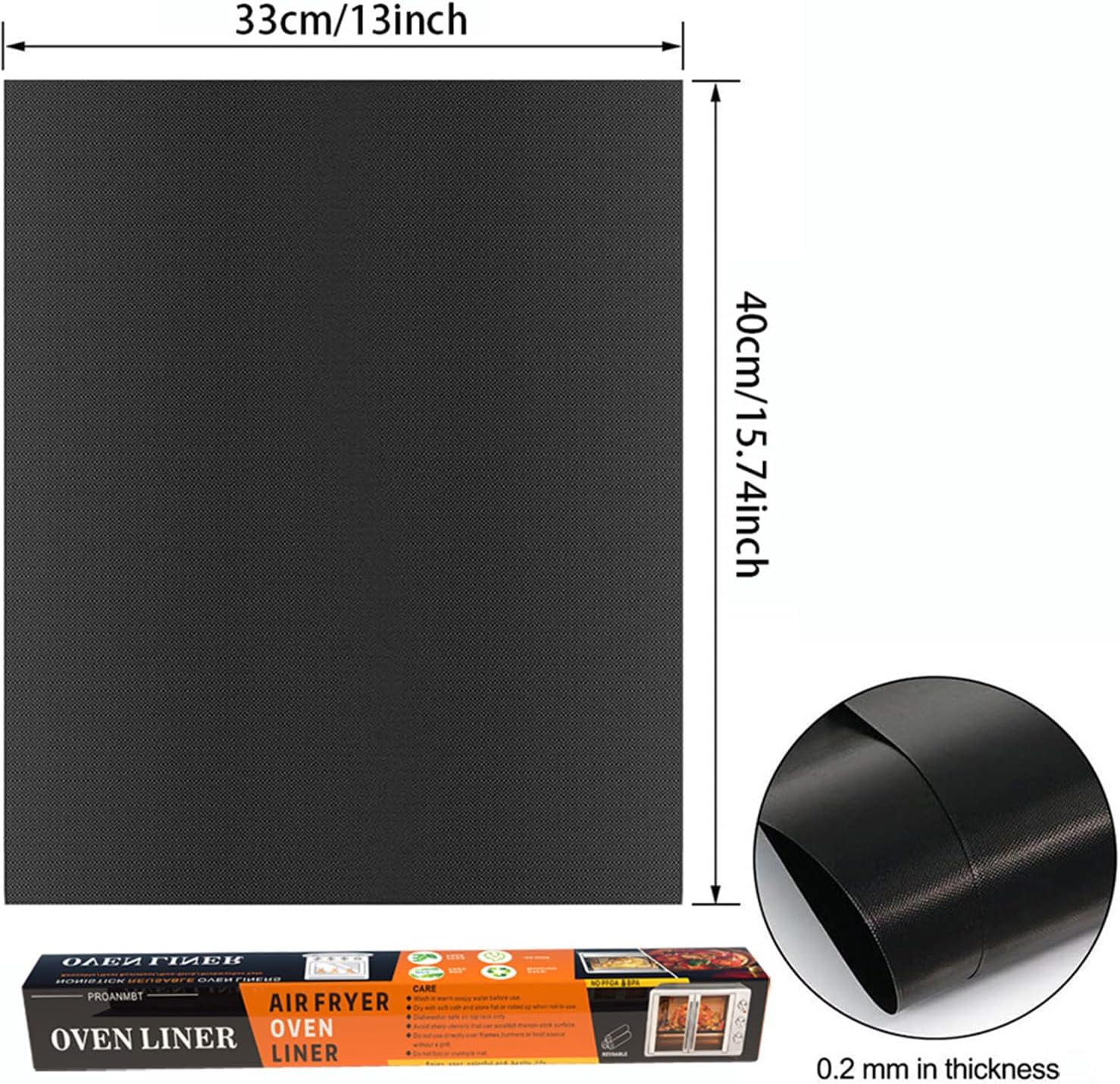 Heavy Duty BBQ Grill Mats, Non-Stick Reusable Oven Liners, 5 Pack &ndash; PTFE Coated Glass Fiber Baking Mats for Gas BBQ, Electric Grill & Microwave (400Mm X 330Mm) image number 2