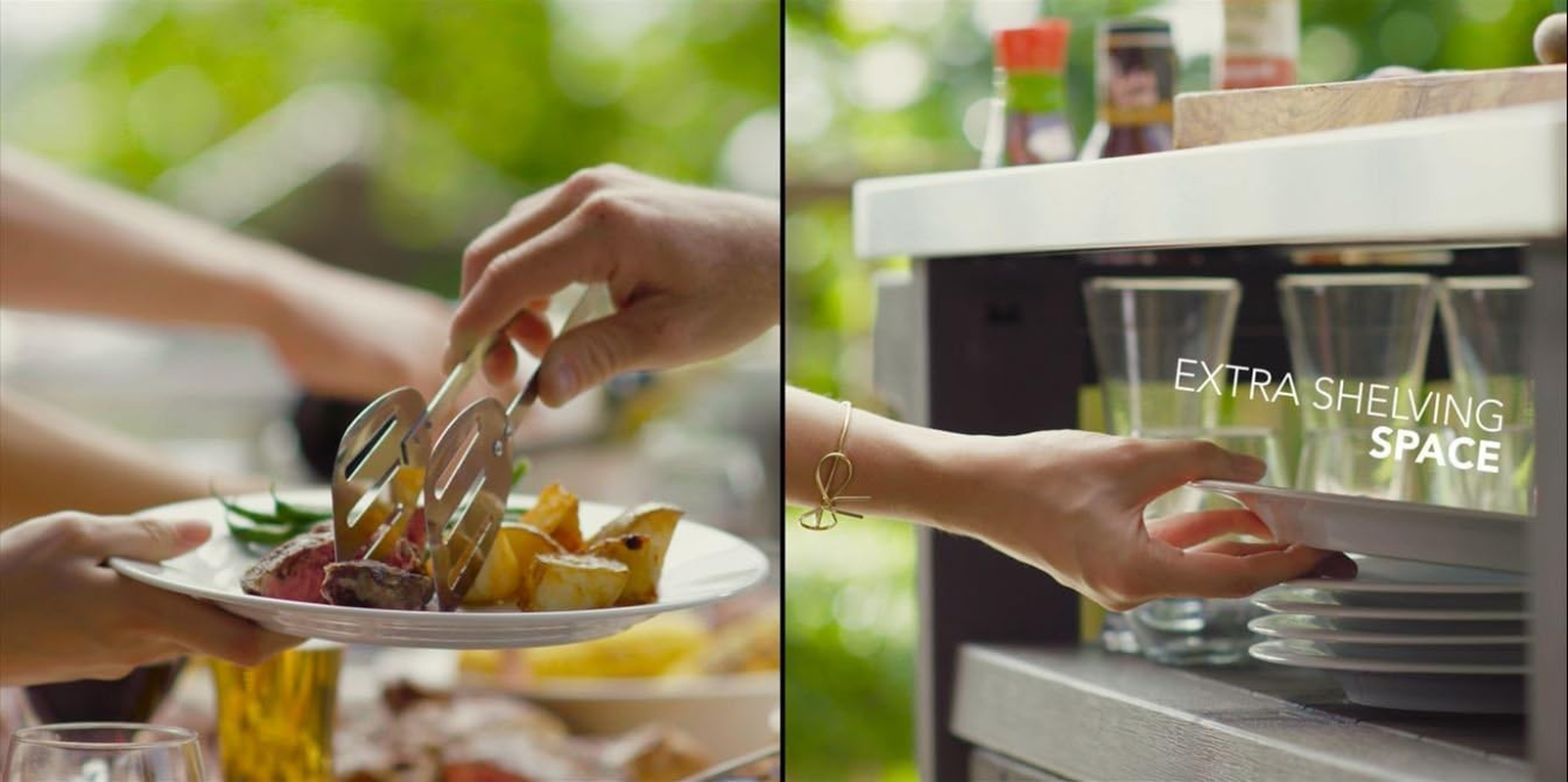 Keter Unity Classic Outdoor Barbecue Prep Bench and Storage Unit image number 2