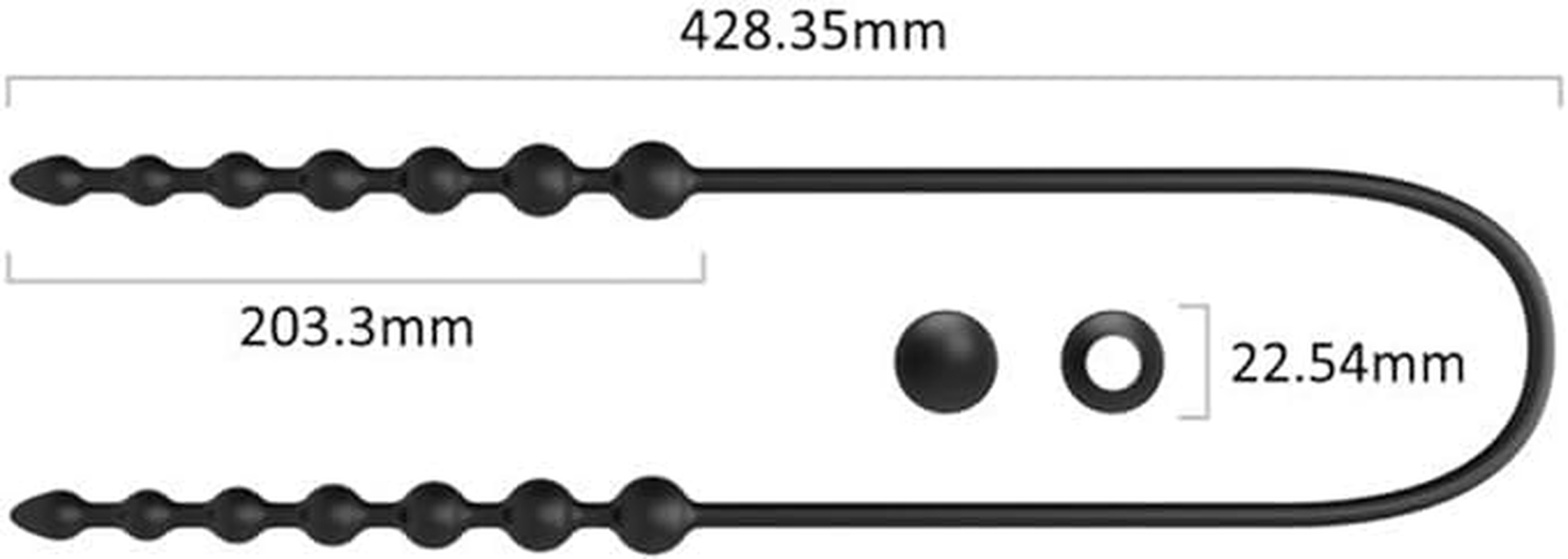 Silicone Anal Bead Anal Plug Cock Penis Ring Adjustable Delay Head Glans Ring Male Masturbation with Multi-Function Anal Chain Beads Fetish Sex Toys image number 4