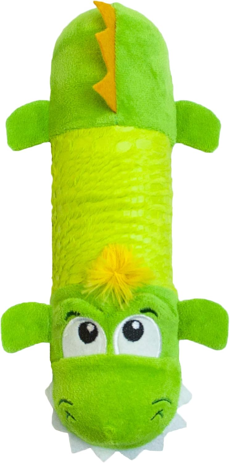 Petstages Stuffing-Free Big Squeak Gator Plush Dog Toy,L (Pack of 1)