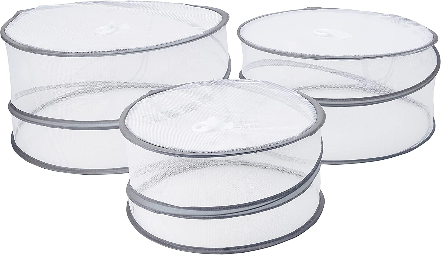 Avanti 12576 Pop up Food Covers 3-Pieces Set, Black/White image number 1