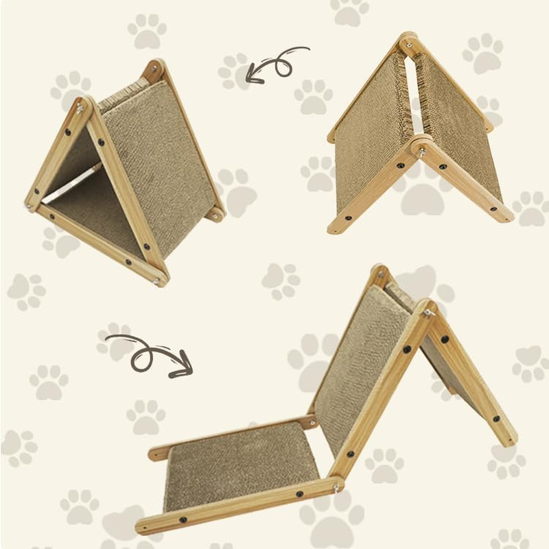 Cat Scratcher Multi-Functional Triangle Cat Scratching Pad with Replaceable Parts Large Triangular Design Indoor Cat Scratching and Play image number 3